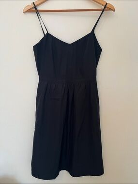 J. Crew Simple Black Spaghetti Strap Dress